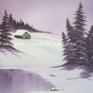 purple winter scene