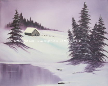 purple winter scene