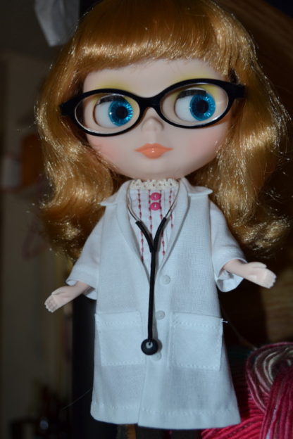 Blythe doll and stethoscope