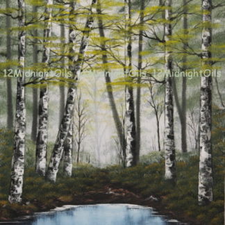 Secluded Pond Oil Painting