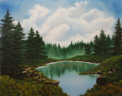 Lake Overlook Oil Painting