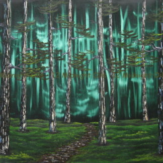 Abstract woods oil painting