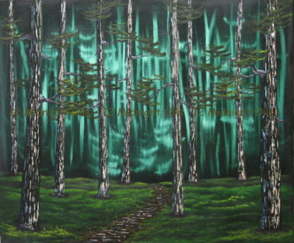 Abstract woods oil painting