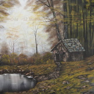 oil painting autumn in the woods