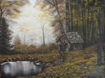 oil painting autumn in the woods