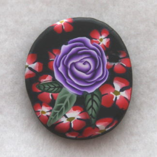 Purple Rose Red Flowers Pendant