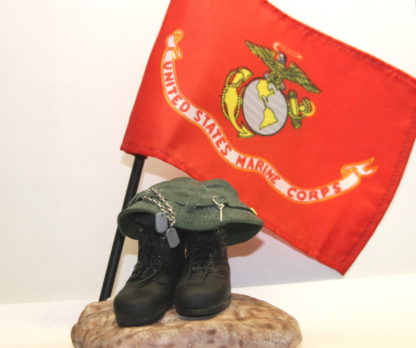 Military flag with marine flag