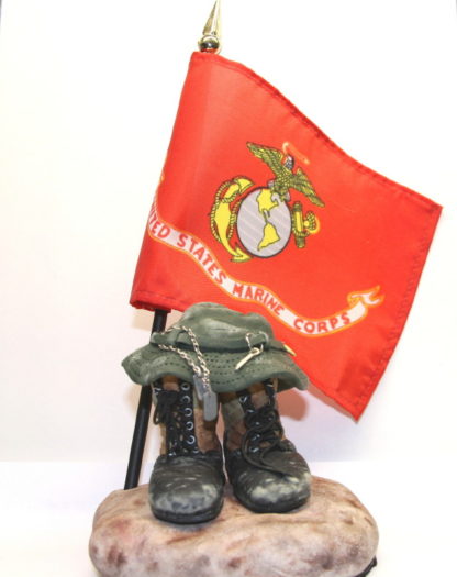 marine flag military sculpture