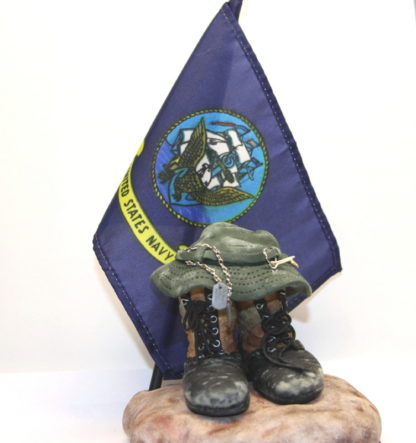 navy flag military sculpture