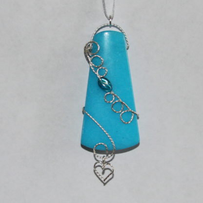 Sterling silver wired turquoise agate