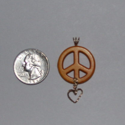 gold peace symbol size