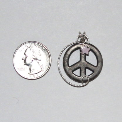 grey howlite peace symbol size