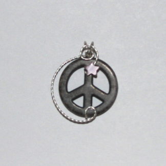 grey howlite peace symbol