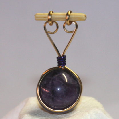 purple amethyst marble pendant