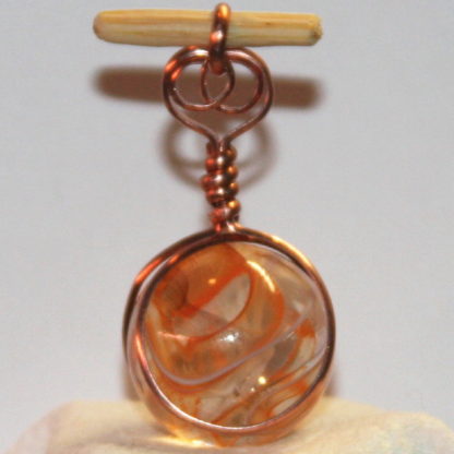 orange copper marble pendant