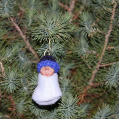 Baby In Blue Doll Ornament