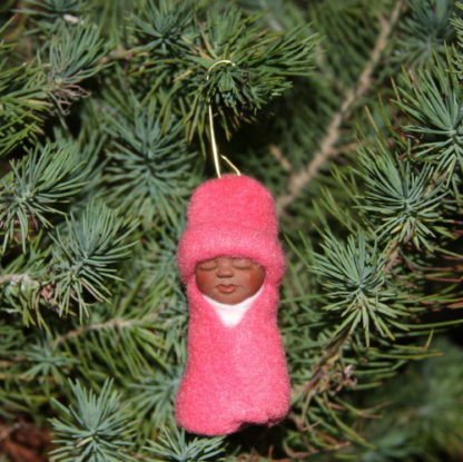 Ethnic Girl Doll Polymer Clay Baby Ornament