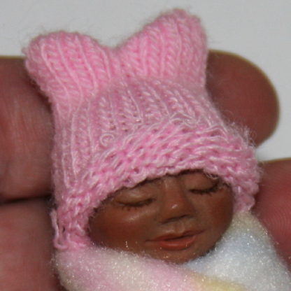 Miniature Mexican baby girl doll face