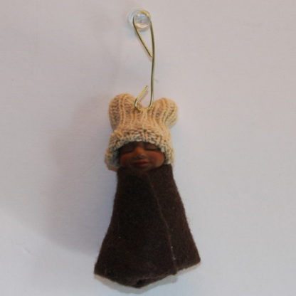 Brown Baby Boy Doll Hanging ornament