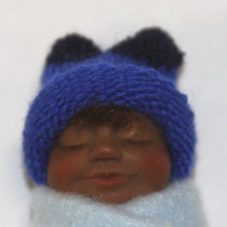 mexican african miniature baby boy doll face