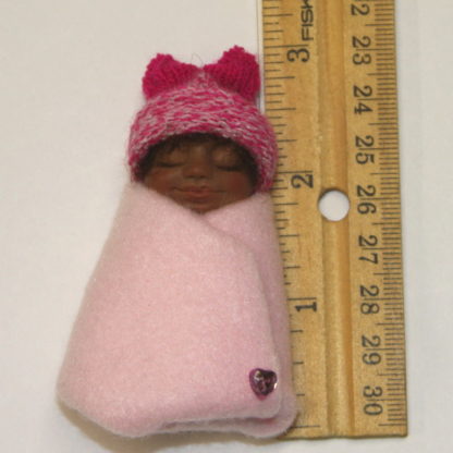 pink mexican african baby girl doll size