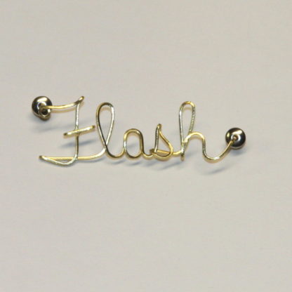 the word flash written in wire