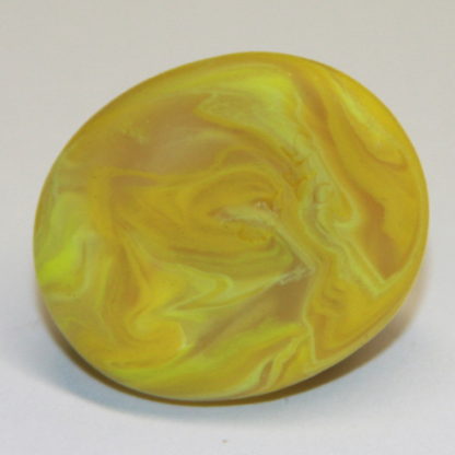 Backside of Purple Roses on Yellow Cabochon