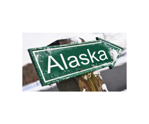 Alaska Pointing Sign