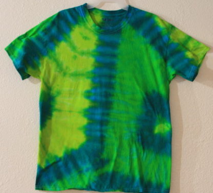Bright Green and Turquoise Tie Dye T Shirt