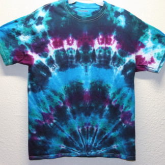 Turquoise Purple and Green Tie Dye T Shirt