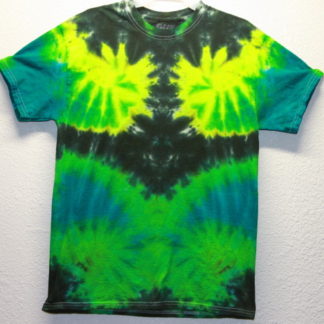 Green and turquoise tie dye t shirt