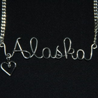 Alaska Written in Sterling Wire
