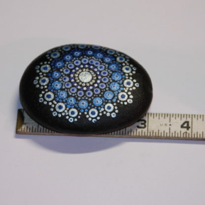 Blue Mandala Rock Size