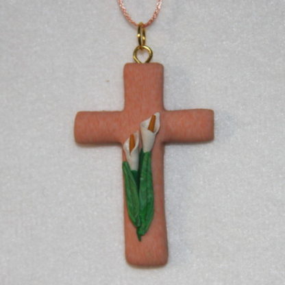Orange cross with calla lily