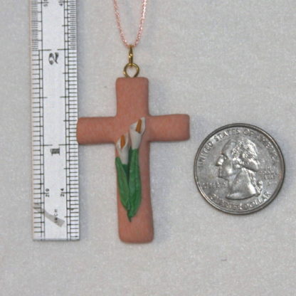 Orange cross with lily size