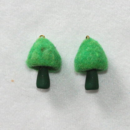 Green fuzzy mushrooms