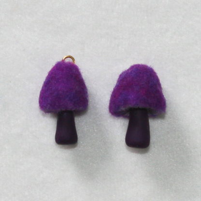 Purple fuzzy mushrooms