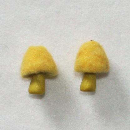 Yellow fuzzy mushrooms